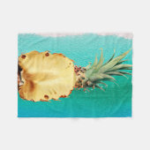 Summer Tropical Pineappelfruit Fleece Deken (Voorkant (Horizontaal))