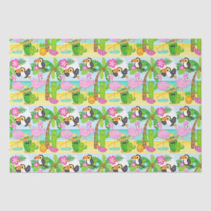Summer Tropical Toucan en Flamingo patroon Tissuepapier