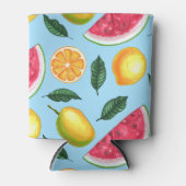 Summer Tropical Waterverf Fruit Watermelon Blikjeskoeler (Voorkant)