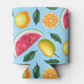 Summer Tropical Waterverf Fruit Watermelon Blikjeskoeler (Achterkant)