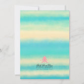 Summer Turquoise Beach Neutral Baby shower Invite Kaart (Achterkant)