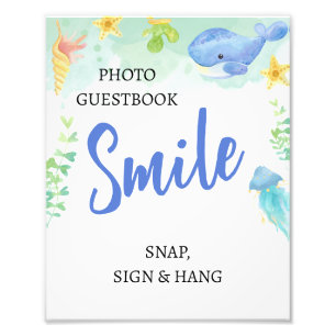 Summer Under the Zee Baby shower Foto Gastenboek Afdruk