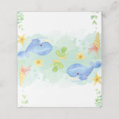 Summer Under the Zee Baby shower Place Card (Buitenkant ongevouwen)