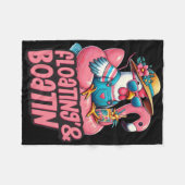 Summer Vacation Chicken Floating Boating Summer Vi Fleece Deken (Voorkant (Horizontaal))