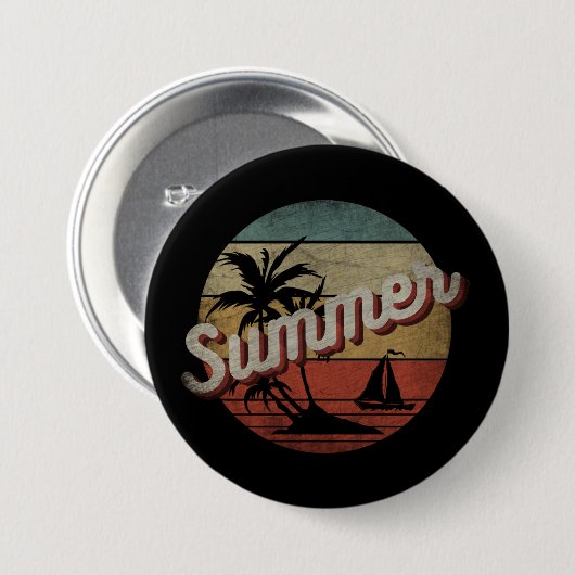 SUMMER VACATION GIFT RONDE BUTTON 7,6 CM (Voorkant /achterkant)