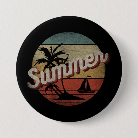 SUMMER VACATION GIFT RONDE BUTTON 7,6 CM (Voorkant)