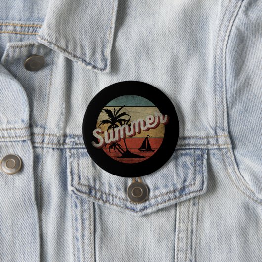 SUMMER VACATION GIFT RONDE BUTTON 7,6 CM (In situ)