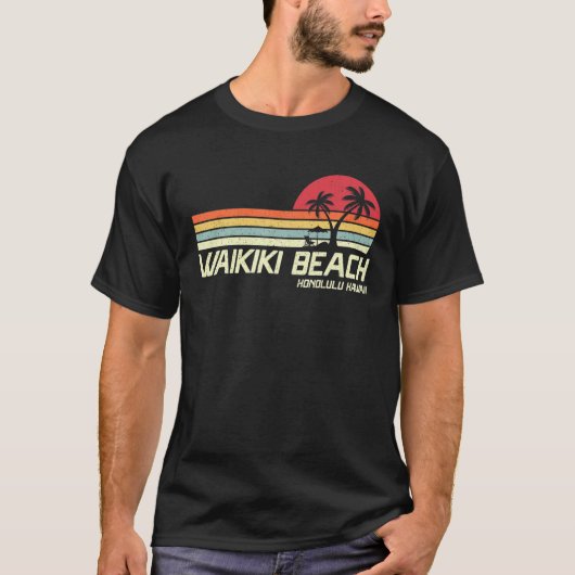 Summer Vacation Honolulu Hawaii Waikiki be T-shirt (Voorkant)