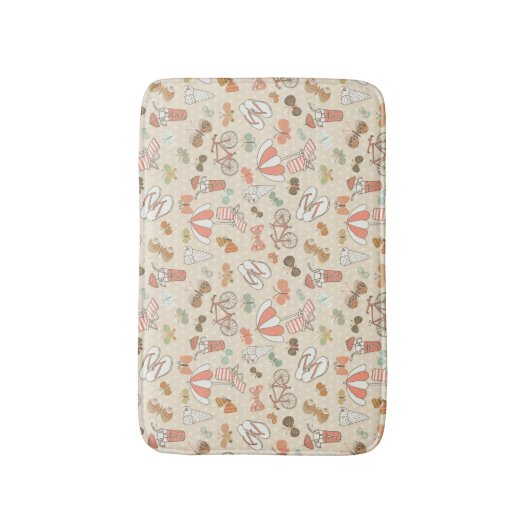 Summer Vacation Pattern Badmat (Voorkant Verticaal)