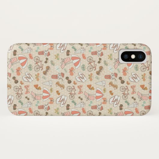 Summer Vacation Pattern Case-Mate iPhone Case (Achterkant (horizontaal))