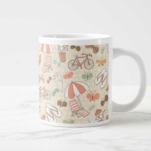 Summer Vacation Pattern Extra Grote Beker (Rechts)