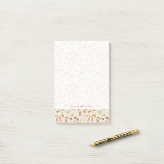 Summer Vacation Pattern Post-it® Notes (Op bureau)
