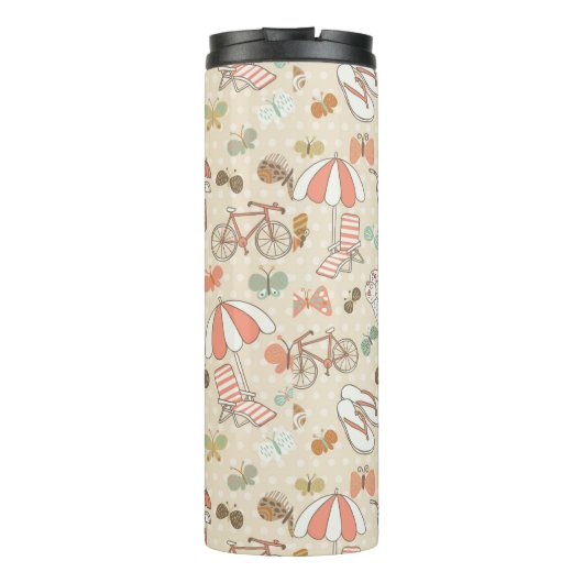 Summer Vacation Pattern Thermosbeker (Achterkant)