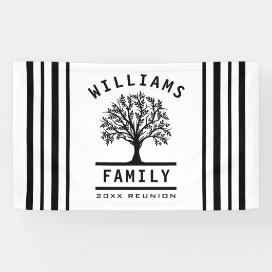 Summer Vacation Road Trip Family Reunion Tree Spandoek (Horizontaal)