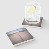 Summer Vacation Road Trip Foto Stenen Onderzetter (Zijkant)