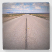 Summer Vacation Road Trip Foto Stenen Onderzetter (Voorkant)