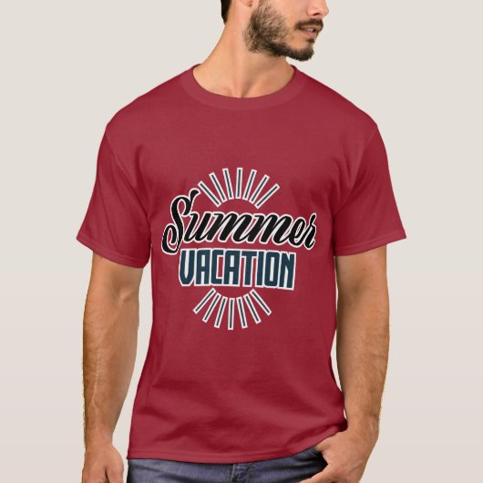 “Summer Vacation Vibes” Print T-Shirt – Perfect fo (Devant)