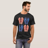 Summer Vacation Xmas licht Teenslippers Kerstmis I T-shirt (Voorkant volledig)