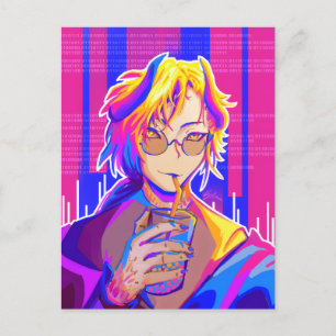 Summer vibe Anime Briefkaart