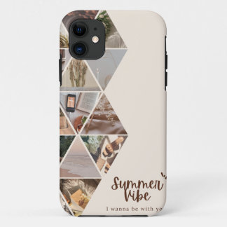 Summer Vibe, ik wil bij je zijn, beige kleur iPhone 11 Hoesje