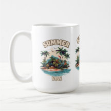 Summer Vibe Tropical Island Illustratie