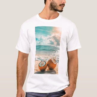 Summer Vibes Beach Coco Boisson Graphique T-Shirt