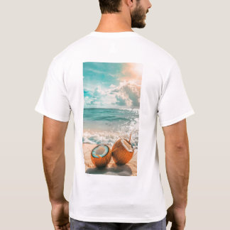 Summer Vibes Beach Kokosnoot Drink Tropisch T-shir T-shirt