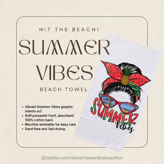 Summer Vibes Beach Towel Strandlaken