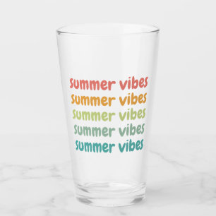 Summer Vibes Beach Vacation Retro Summer Glas