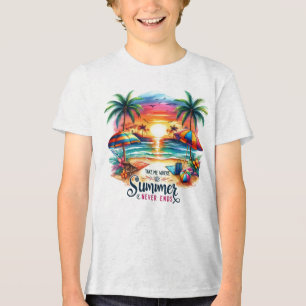 Summer Vibes Brushstroke Beach Sunset-34626 Tri-Blend Shirt