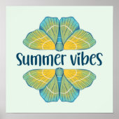 Summer Vibes Butterfly Poster (Voorkant)