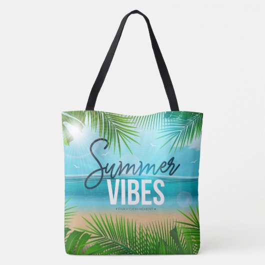 Summer Vibes Canvas tas (Achterkant)