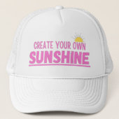 Summer Vibes Creëer Uw Eigen Zonneschijn Trucker Pet (Voorkant)