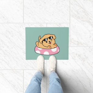 Summer Vibes Dog - Drijvende puppy met zonnebril Deurmat