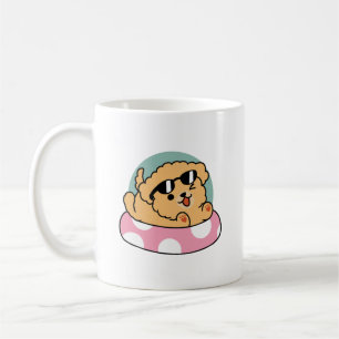 Summer Vibes Dog - Drijvende puppy met zonnebril Koffiemok
