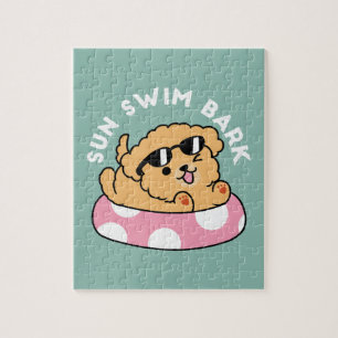 Summer Vibes Dog - Drijvende puppy met zonnebril Legpuzzel