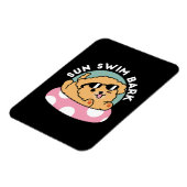 Summer Vibes Dog - Drijvende puppy met zonnebril Magneet (Linkerzijde)