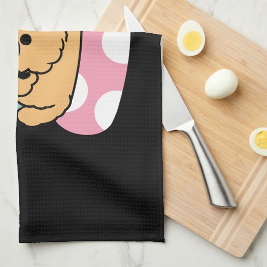 Summer Vibes Dog - Drijvende puppy met zonnebril Theedoek (Quarter Fold)