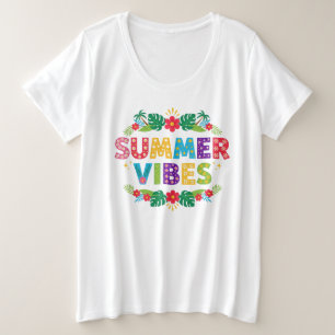 Summer Vibes Floral Design-54504 Hoodie Grote Maat T-shirt