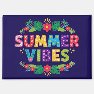 Summer Vibes Floral Design-54504 Hoodie Magneet