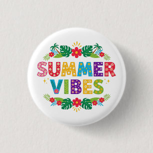 Summer Vibes Floral Design-54504 Hoodie Ronde Button 3,2 Cm