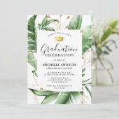 Summer Vibes Graduation Party Invitation Kaart (Staand voorkant)