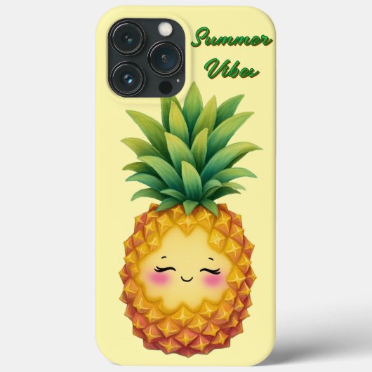 Summer Vibes Happy Pineapple Phone Case (Achterkant)