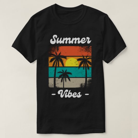 Summer Vibes Holiday Vacation Beach Funny T-shirt (Design voorkant)