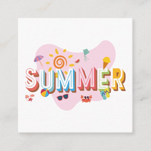 Summer Vibes Informatiekaartje (Voorkant)