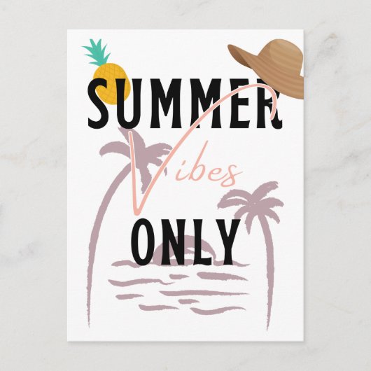 Summer Vibes only Beach Briefkaart (Voorkant)