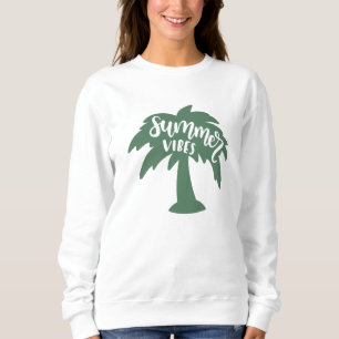 Summer Vibes Palm Tree Sun Beach Summer Trui
