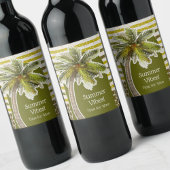 Summer Vibes Palm Tree Wijn Etiket