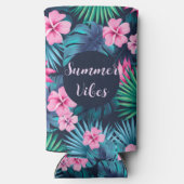 Summer Vibes Pink en Palm Leaf Tropical Floral (Achterkant)