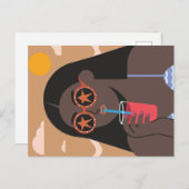 Summer Vibes - Retro Pop Art Briefkaart (Voorkant / Achterkant)